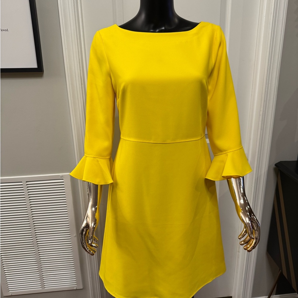 Banana Republic Yellow Bell Sleeve Dress NWT 6